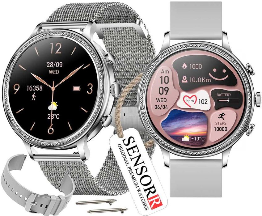 SMARTWATCH ZEGAREK Damski DLA KOBIETY Rozmowy Ciśnienie Polskie Menu