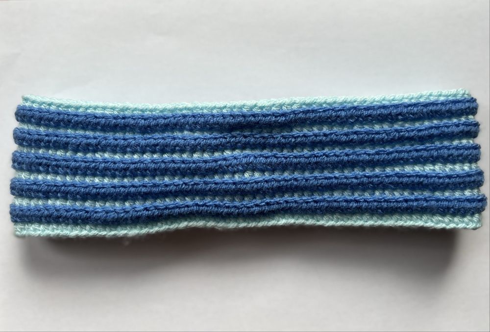 Ręcznie robiona opaska na głowę  | Handmade | Niebieska opaska Twist