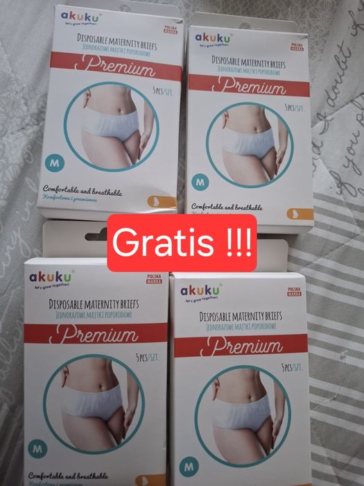 Majtki poporodowe 5 paczek +gratis