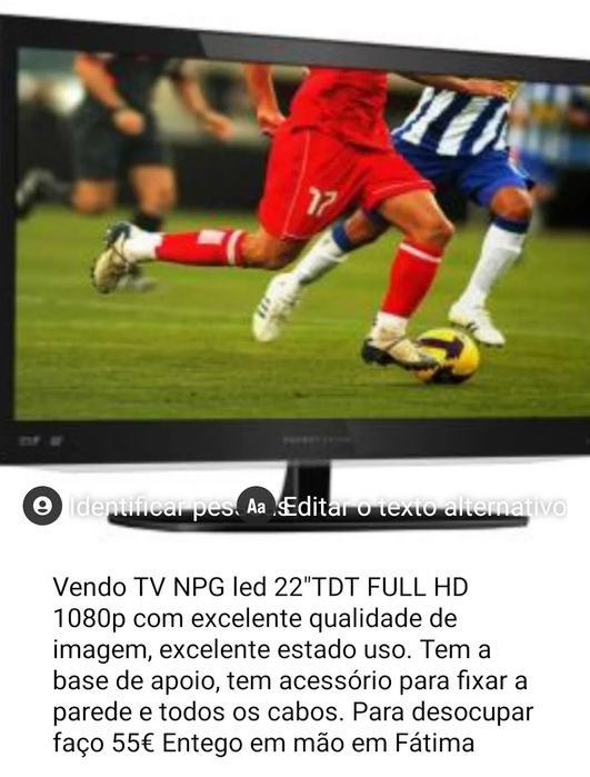 Tv led 22" como nova