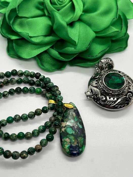 Zielony zestaw mix biżuterii
