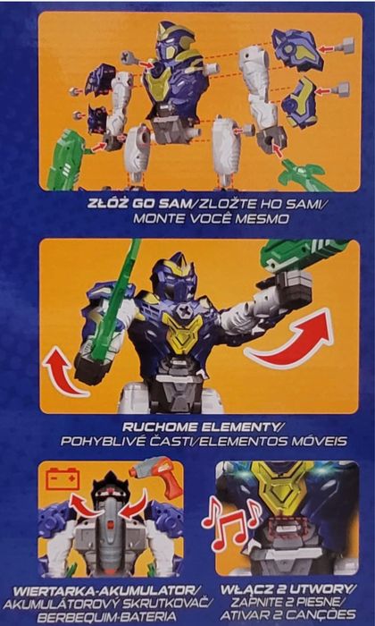 Elefun Robo Creator Internatywny Duży robot składania światło dźwięk