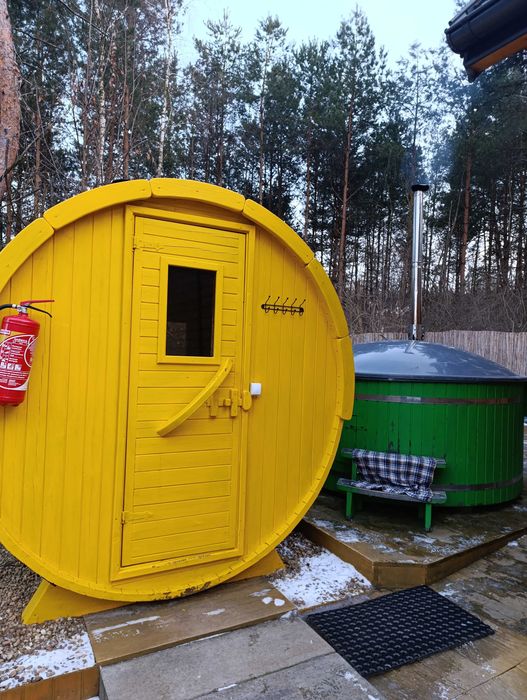 Domek nad zalewem Chańcza letniskowy balia, sauna LEŚNY CZAR