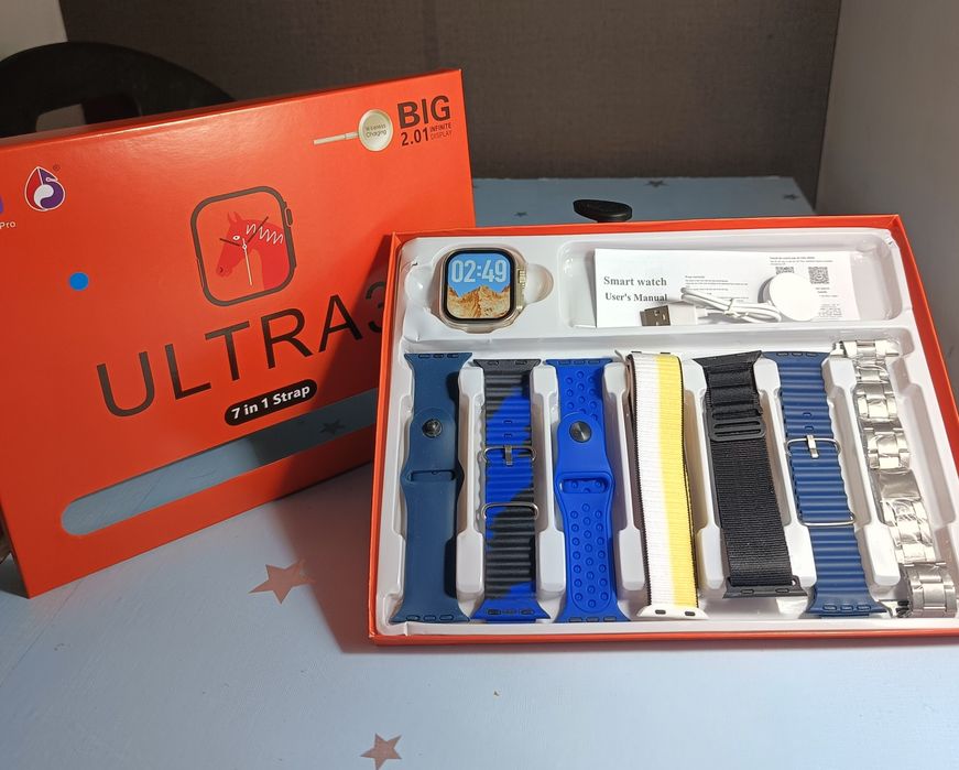 Smart Watch com 7 braceletes