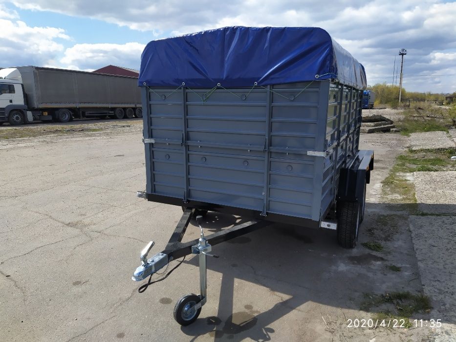 Двухосний причеп з гальмами і без в Запоріжжі для легкових авто. Прицеп с доставкою