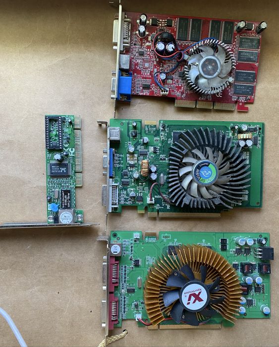 Видеокарты PCI-E + DVD приводы + кулеры — рабочие
