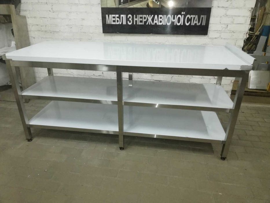 Столы, мойки, стеллажи, зонты, сушки, полки, зонты,тумбы из нержавейки