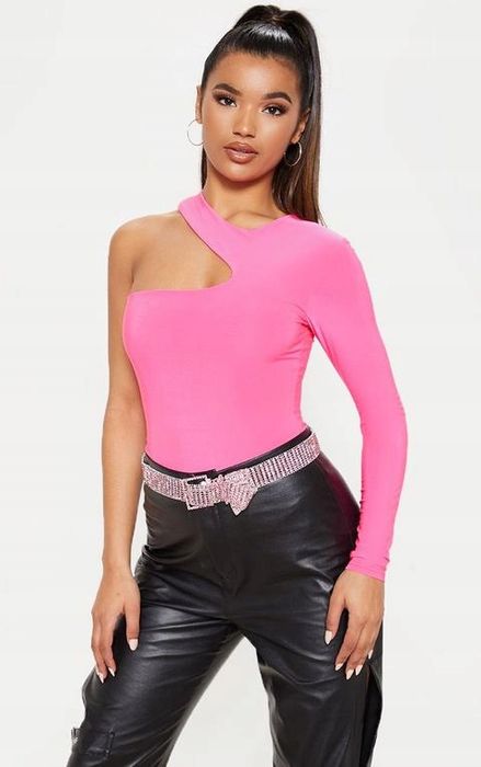 Nasty Gal 32 Xxs Body One Shoulder Neon N15375