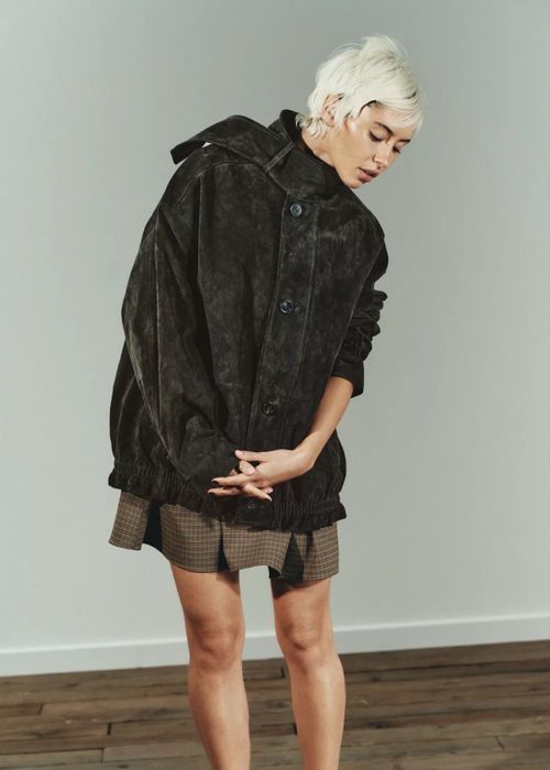 Замшева шкіряна куртка Zara