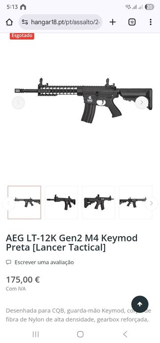 M4 réplica de airsoft