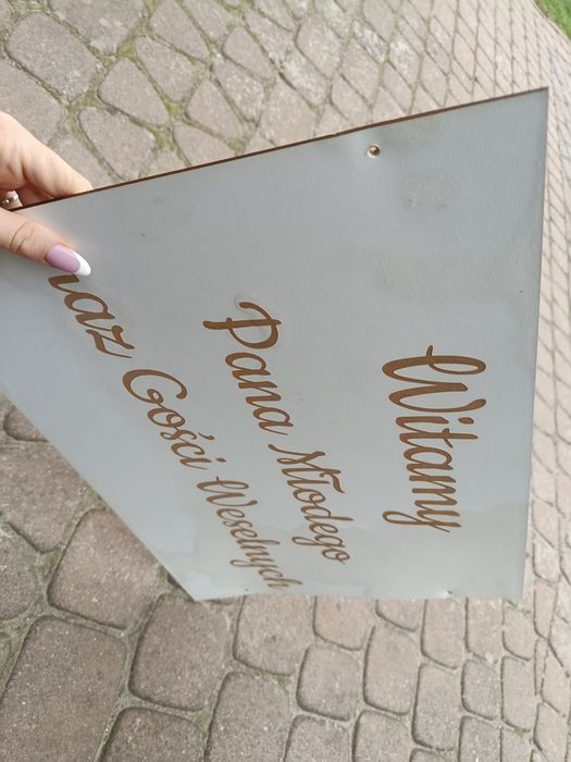 Tablica " Witamy Pana Młodego i Gości Weselnych"