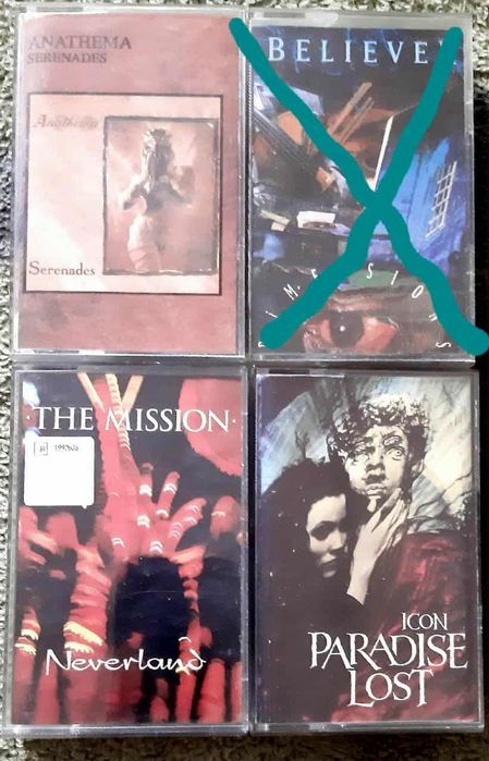 Zestaw 3  kaset metal gothic rock