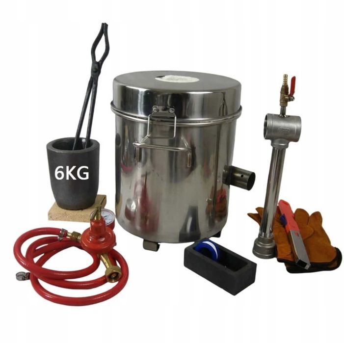 Piec do topienia metali gazowy 6 kg LSMIITTH F1 zestaw