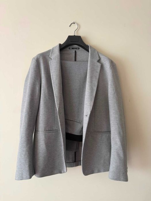 Fato Completo Zara Homem Cinzento Claro - Casaco + Calças