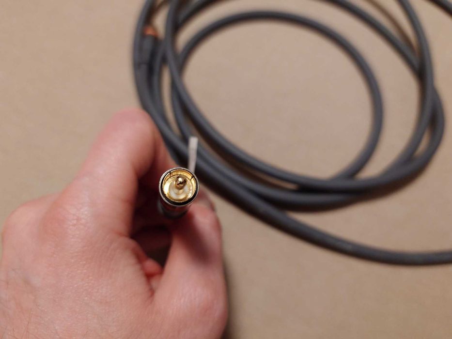 Kabel przewód koaksjalny coaxial RCA chinch SPDIF 3 m ofc złoto 75 ohm
