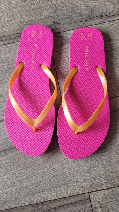 Nowe różowe japonki, roz. 38/39, marki Primark