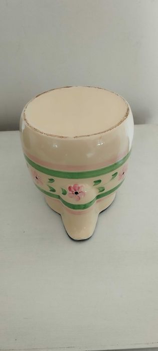 Hand-painted rustic ceramic pitcher and small dipper424290876717813762