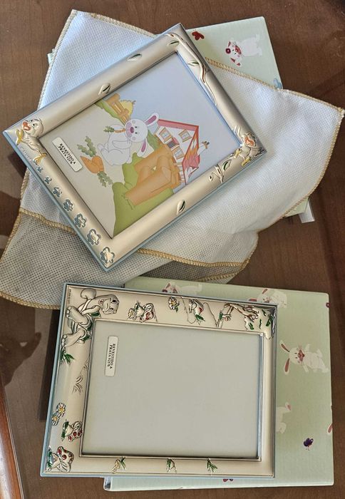 Conjunto de 2 molduras em prata