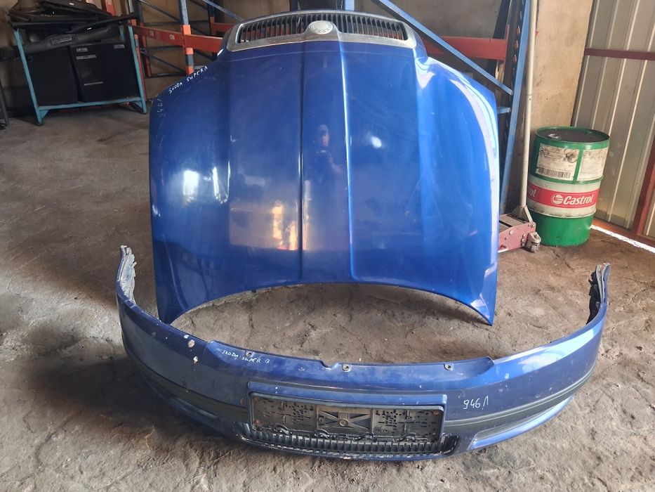 Maska lampy zderzak skoda superb 1