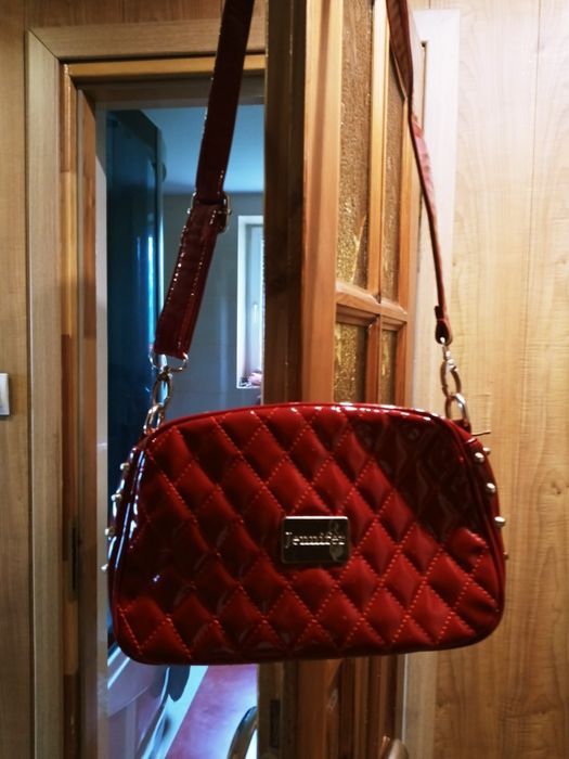 Torebka damska czerwona mala lakier