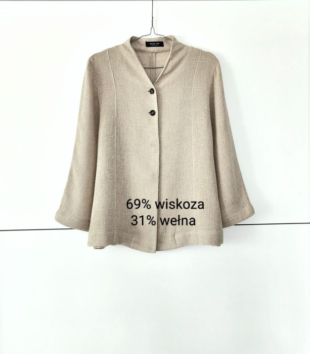 Marynarka Massimo dutti 36 S wełniana koszula wierzchnia narzutka wiskozowa