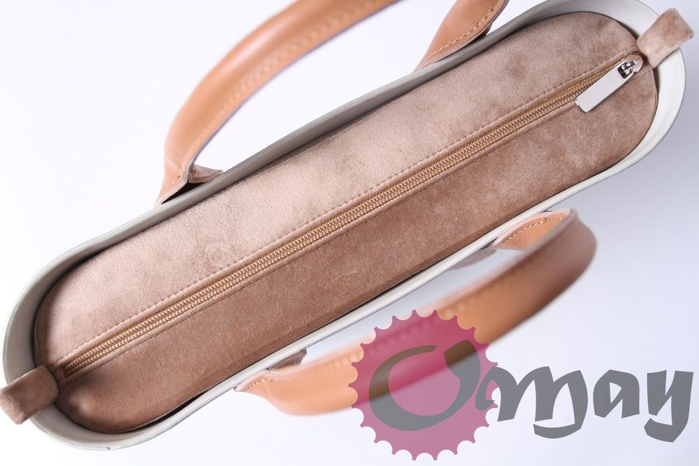 organizer OBAG MINI piaskowy welur biszkopt velvet 2 kieszenie OMAY