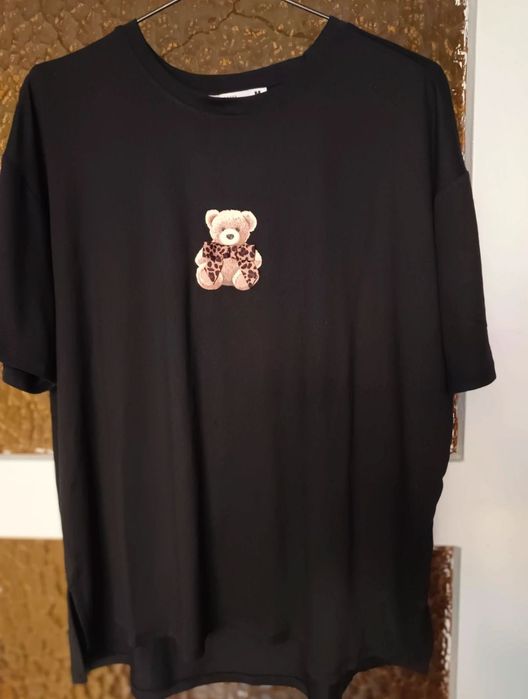 Koszulka T shirt Terranova czarna miś