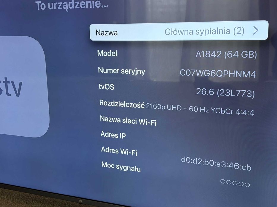 Apple TV 4K 64 GB A-1842