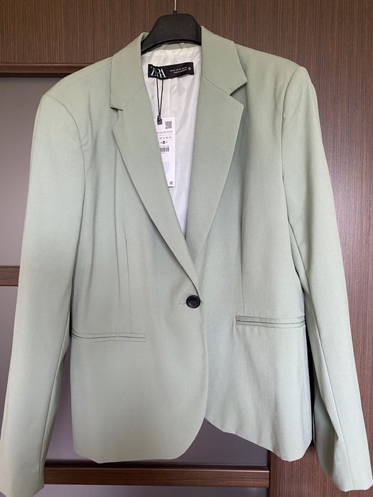 ZARA Marynarka zielona basic nowa rozmiar 42