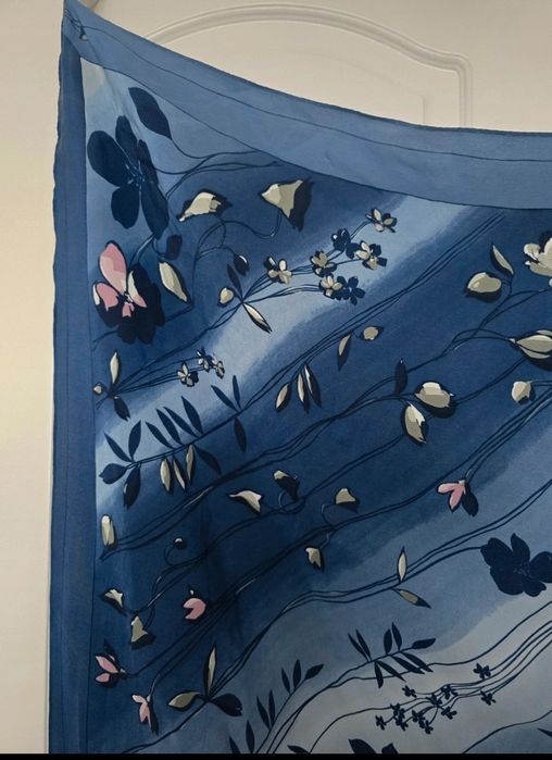 Kwiaty kwiatki kwiatuszki chusta apaszka boho artystyczna wiosna