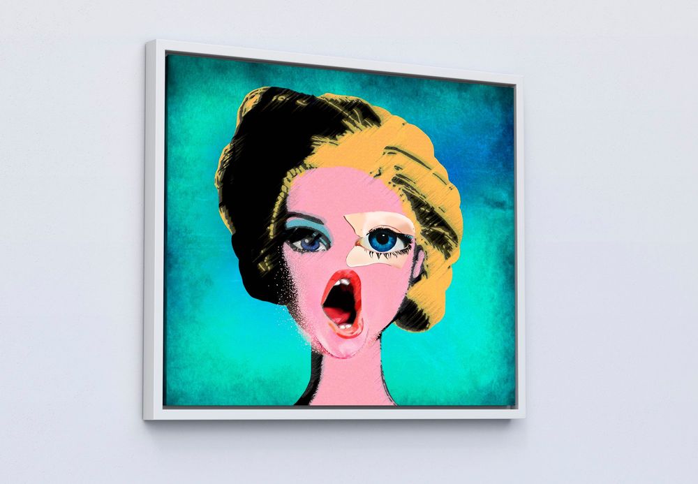 Tela "More beautiful than Barbie" - 50x50cm