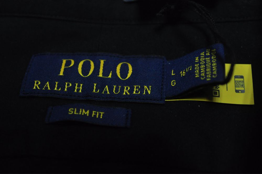 Polo Ralph Lauren Black оригинал новая рубашка мужская чёрная (NEW) L