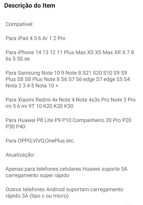 Carregador de ponteira tripla com íman. 
Carregamento super rápido.