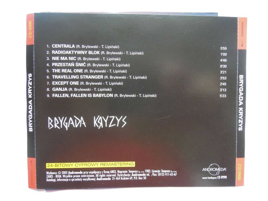The Days/Grzegorz Turnau/Varius manx/iluzjon/brygada kryzys/proletariat płyty cd