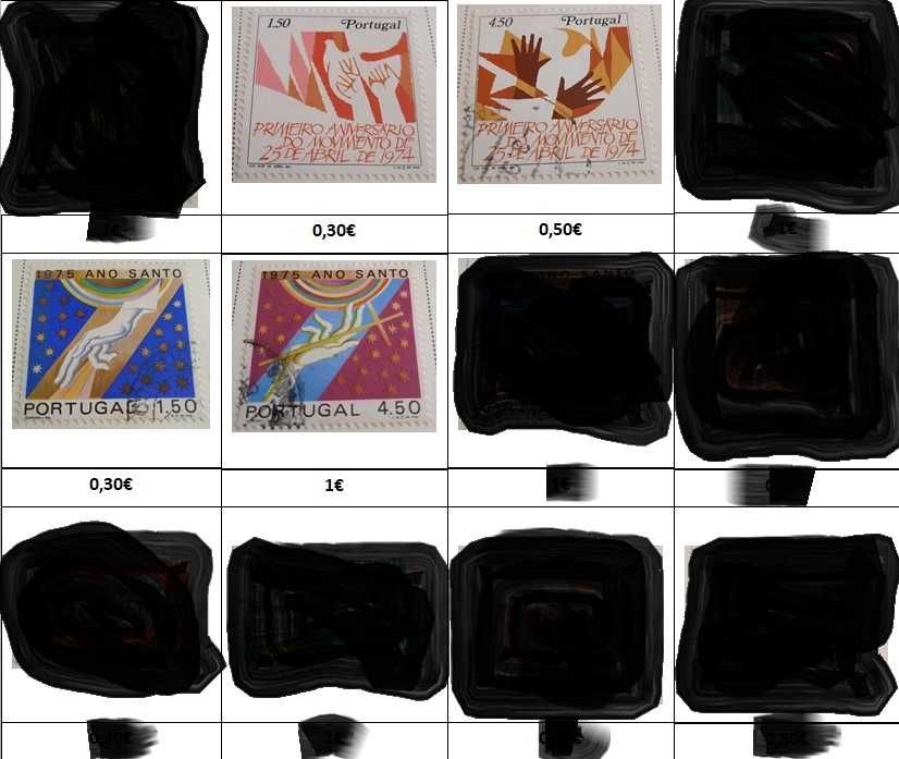 Vários Selos de Portugal 1966 a 1975