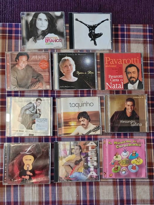 Diversos CDs musica em bom estado Iglesias Toquinho Seal Buble Teresa Cardoso Safina Pavarotti Luis Alegria Carochinha Branco