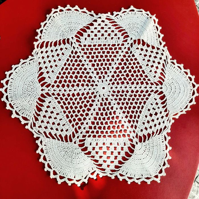 Сonjunto de guardanapos de crochê feitos à mão