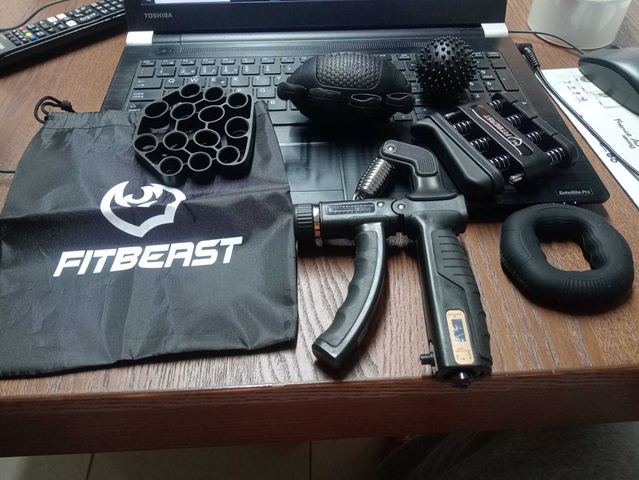 Kit Treino de Mão e Antebraço FitBeast (Grip Strength Pro) - NOVO