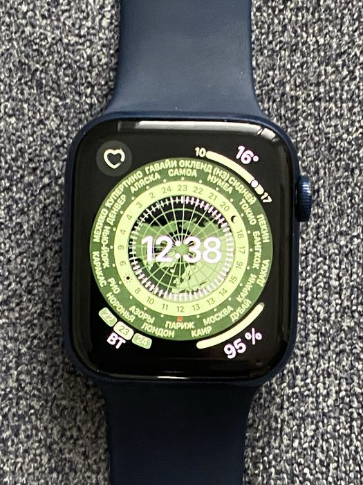 Apple Watch Series 6 Blue Aluminum Case Deep Navy Sport Band GPS 44mm