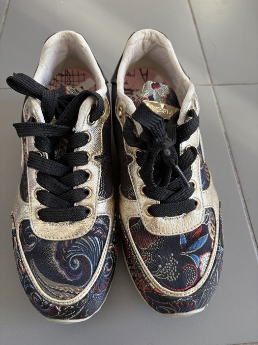 Ténis chunky retro feminino da marca de moda italiana