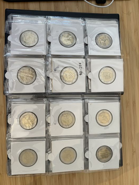 Coleçao Moedas 2 Euros comemorativas - numismática