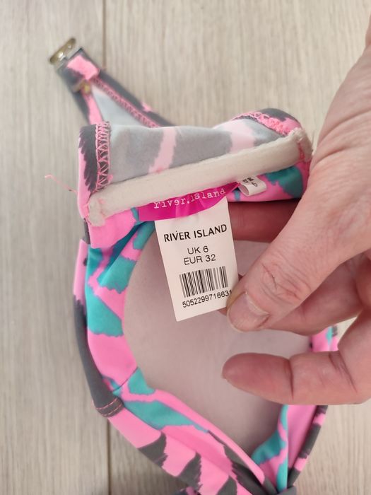 Góra od bikini strój kąpielowy biustonosz River Island rozm XXS 32