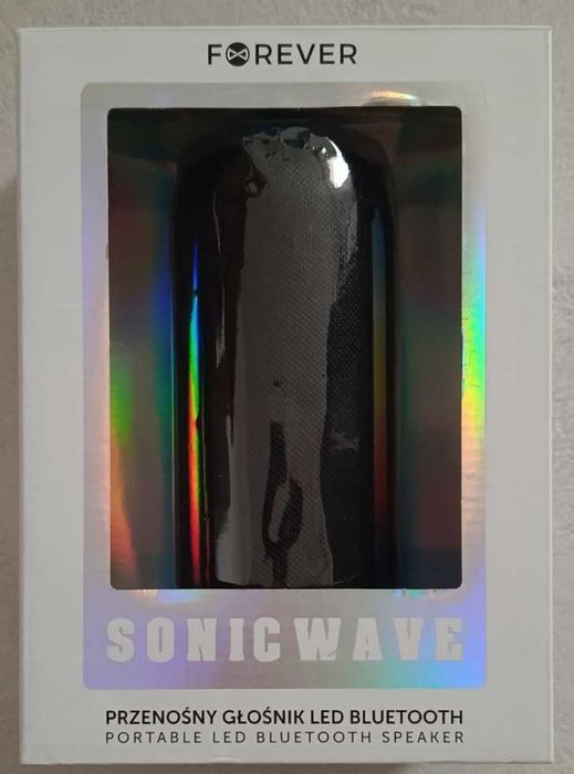 FOREVER Sonicwave, przenośny głośnik LED Bluetooth, 2x10 W