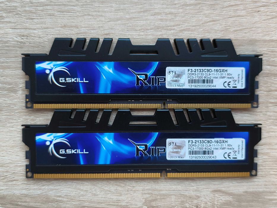 2шт. G.Skill DDR3 16Gb (8Gb+8Gb) 2133 RipjawsX F3-2133C9-8GXH