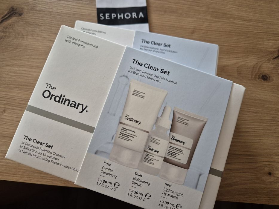 2 zestawy! THE ORDINARY The Clear Set 50ml +30ml +30ml niedoskonałości