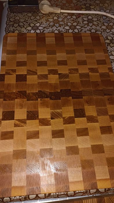 Дошка кухонна з дубу та індійського дерева 400*300*35