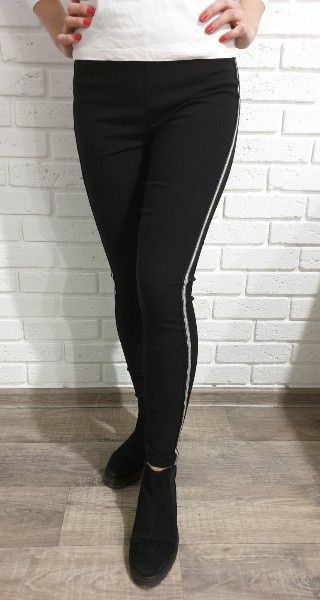 Классные джеггинсы с лампасами 50-52р.