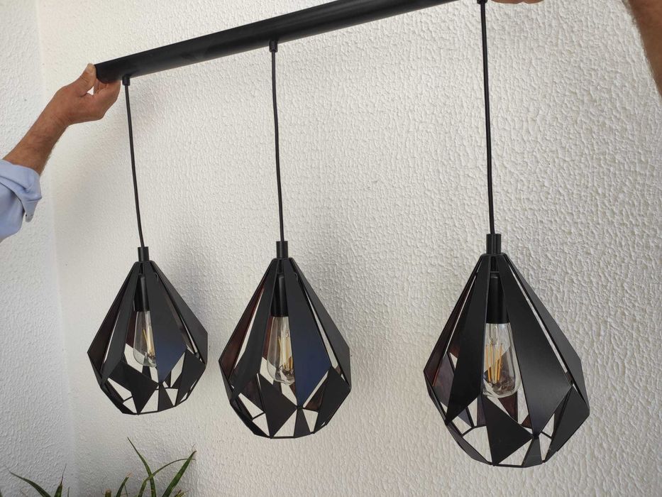 Candeeiros suspensos CARLTON (preto)