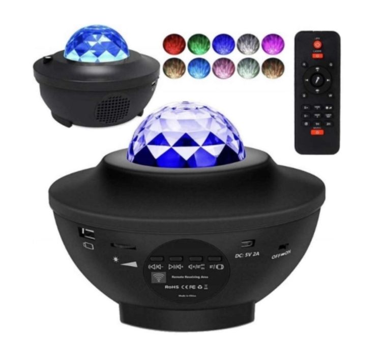 Projektor Gwiazd Rzutnik Nieba Lampka Nocna LED Głośnik Bluetooth