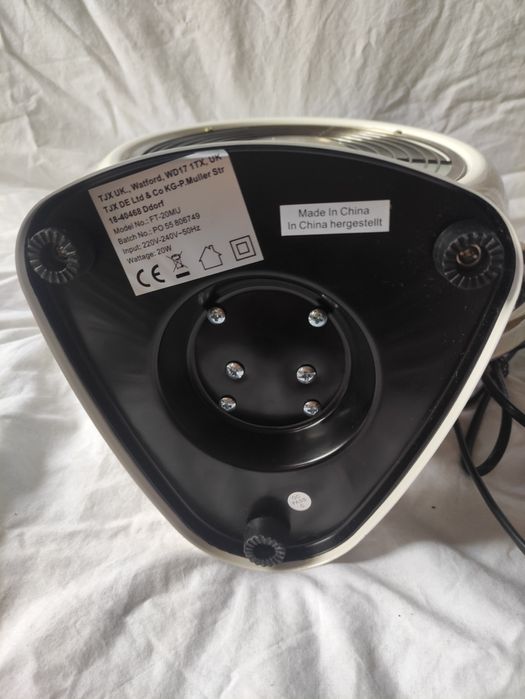 Wiatrak wentylator biały/kremowy retro